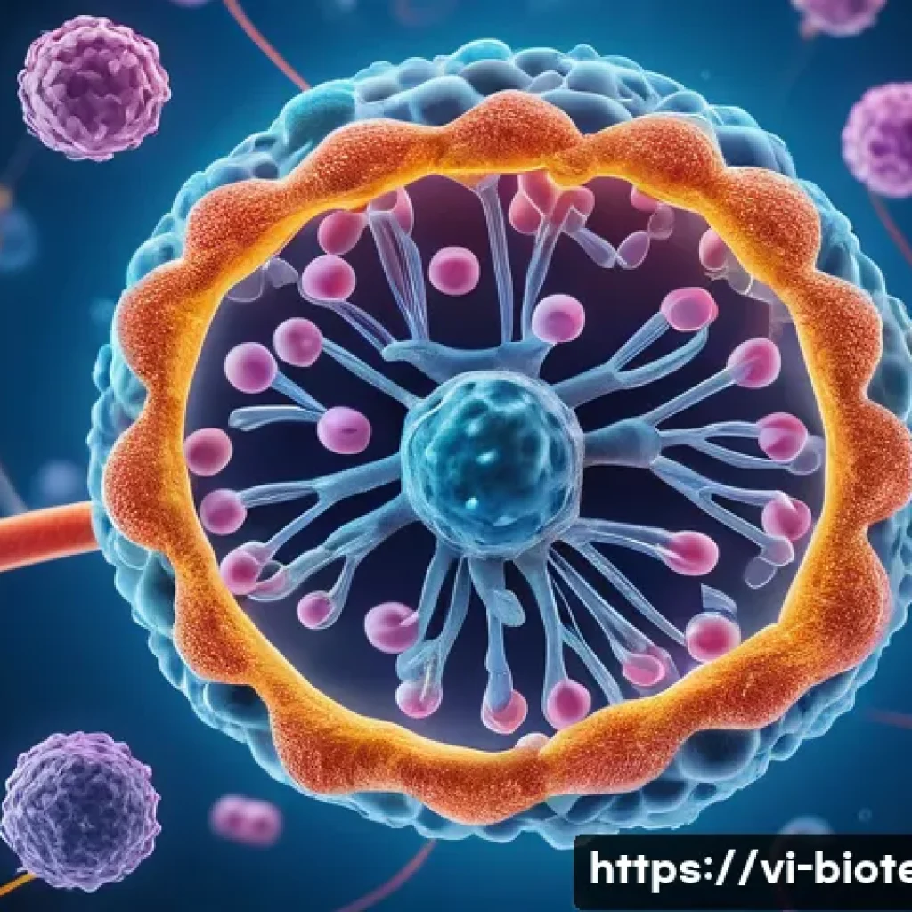 RNA 기반 바이오 의약품 - A highly detailed scientific illustration of RNA-based drug mechanisms inside a human cell, showing ...
