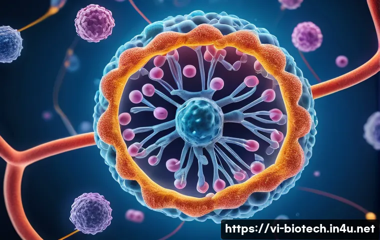 RNA 기반 바이오 의약품 - A highly detailed scientific illustration of RNA-based drug mechanisms inside a human cell, showing ...
