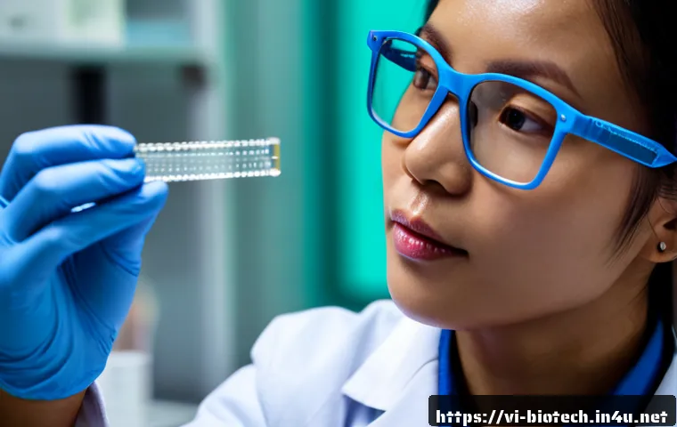 Home 17 DNA 합성 기술 - Photorealistic Vietnamese biomedical scientist in a pristine modern DNA synthesis laboratory, wearin...